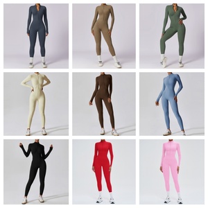 Combinaison de yoga à col roulé et demi-zip, coupe ajustée, effet push-up, pour le fitness et le sport, design personnalisable, <span class=keywords><strong>Heidi</strong></span> Active - Product Image 3
