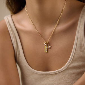 <span class=keywords><strong>Collana</strong></span> J&D Design Originale per la <span class=keywords><strong>Festa</strong></span> <span class=keywords><strong>della</strong></span> <span class=keywords><strong>Mamma</strong></span> in Acciaio Inossidabile Placcato Oro 18K con Zirconi, Perla d'Acqua Dolce, Cuore, Stella e Chiusura MAMA OT - Product Image 3