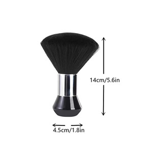 Grand pinceau à poudre en forme d'éventail, poils synthétiques doux, manche noir, pinceau de maquillage pour le visage, pour le blush et l'illuminateur - Product Image 3