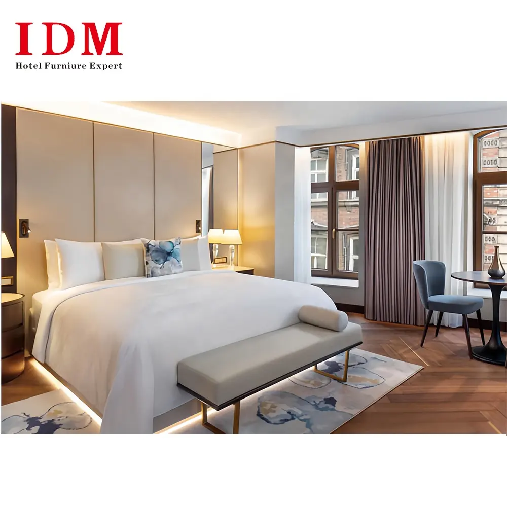 IDM-569 foshan hotel fabbrica di mobili di lusso moderno hotel 5 stelle hilton hotel room furniture set