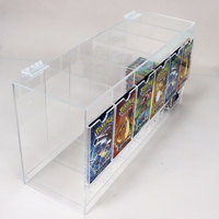 Vente en gros distributeur de cartes TCG Pokemoned en acrylique boîte de présentation de pack booster en acrylique transparent distributeur de pack booster à 6 emplacements avec couvercle