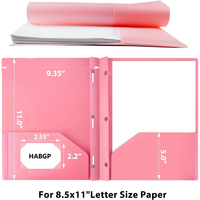 Dossiers de poche en plastique à 2 pochettes avec griffes pour l'école, le bureau et la maison.