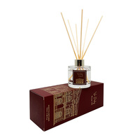 ZUOYE - Aromatizante para el Hogar de 100 ml con Aroma a Pera Inglesa y Ratán, en Envase de Vidrio y Madera, Ecológico, Libre de BPA y Alcohol, Aroma Duradero y Desodorizante