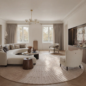 Tappeto in Lana di Alta Qualità Annodato a Mano per Soggiorno, Tappeto Rosa <span class=keywords><strong>su</strong></span> <span class=keywords><strong>Misura</strong></span> in Stile Moderno per Casa, Hotel, Camera da Letto - Product Image 2