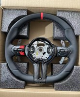 Volant sport en cuir avec palettes en fibre de carbone pour Série 3 (F30/F31/F35) F10/F20/F22/F12/F91/F48/F25 X3/X4/X5 M2-M5