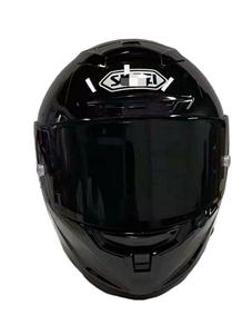 <span class=keywords><strong>Casque</strong></span> de moto <span class=keywords><strong>intégral</strong></span> <span class=keywords><strong>Shoei</strong></span> X14 Warrior noir brillant, coque ABS pour visière anti-buée, sécurité toutes saisons - Product Image 1
