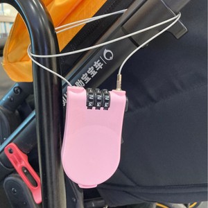 Cadenas rond en acier et ABS à levier unique réglable avec câble de sécurité flexible gainé de plastique - Product Image 6