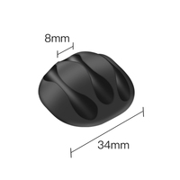 Clips de câble EKO Circle Nail Clip pour la gestion des câbles, en plastique durable, modèle CL-05