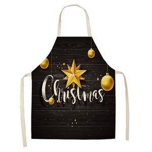 Tablier de cuisine de Noël sans manches, simple et tendance, résistant à l'huile, respirant, résistant à l'usure, en polyester et lin, vêtements de travail pour adultes - Product Image 6