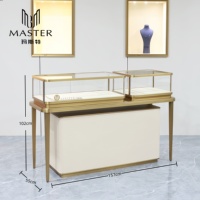 Combinación Rectangular MASTER 	 Vitrina para Joyería, Mueble de Exhibición de 157*55*102 cm, Estructura de Acero y Vidrio Templado