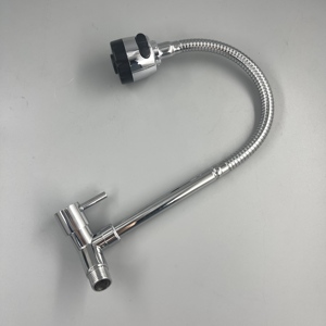 <span class=keywords><strong>Robinet</strong></span> <span class=keywords><strong>de</strong></span> cuisine moderne à eau froide à poignée unique avec douchette extractible rotative à 360 degrés, finition chromée, mural, pour le Brésil - Product Image 3