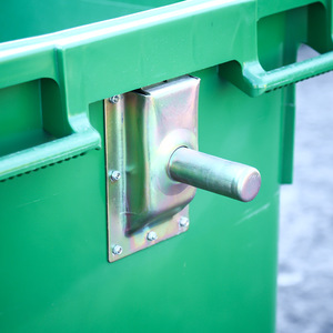 Outdoor Large 660L <b>Plastic</b> Waste <b>Bin</b> With <b>Lid</b> Wheeled Rectangular For Sanitation And Community Use - Product Image 4