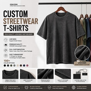 บริการผลิตเสื้อยืดสตรีทแวร์แบบสั่งทำพิเศษ เนื้อผ้าคอตตอน 100% คุณภาพพรีเมียม ตั้งแต่ต้นแบบจนถึงคอลเลคชั่น โรงงานรับผลิตแบบ OEM - Product Image 1