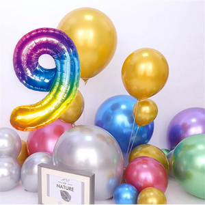 Festa amore multicolore numero lamina palloncino N9 45cm per feste di compleanno - Product Image 4