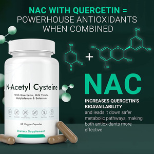 OEM NAC quercetin มิลค์ทิสเทิลแคปซูลดีท็อกซ์ตับภูมิคุ้มกันสำหรับการดีท็อกซ์ตับการสนับสนุนภูมิคุ้มกันกลูตาไธโอนเพิ่มการดูแลตับ - Product Image 2