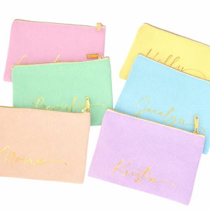 Sacs à cosmétiques en vrac brillants avec fermeture éclair, sacs à cosmétiques en coton vierges à faire soi-même, trousse de toilette de voyage quotidienne pour femmes et enfants - Product Image 1