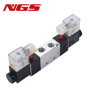 Válvula Solenoide Pneumática de Duplo Piloto 5/2 5/3 Vias 4V220-08 06 24V DC 4V320-10 AC220V 4V420-15 4V230C 4V330C 1/2\" - Product Image 2