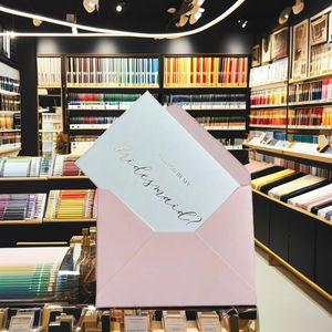 Carte de visite personnalisée en feuille d'or rose, invitation de mariage de luxe, enveloppe en kraft, rose pour carte, carte de remerciement, <span class=keywords><strong>impression</strong></span> de carte postale - Product Image 3