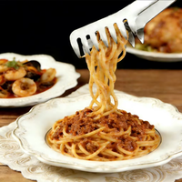 MIXWARES Pinces à pâtes en acier inoxydable de qualité alimentaire, pinces à spaghetti, lavables au lave-vaisselle, écologiques pour la cuisine