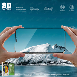 Protector de Pantalla de Vidrio Templado 8D <span class=keywords><strong>con</strong></span> Efecto Espejo, Color HD Transparente, para <span class=keywords><strong>iPhone</strong></span>, <span class=keywords><strong>Samsung</strong></span> y Tecno - Product Image 3