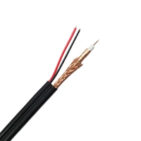 Câble coaxial RG6 2C de 500 m en bobine, LSZH, pour installation souterraine, de bonne qualité, en cuivre pur, 75 Ohm, faible perte, blindage quadruple, feuille tressée