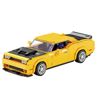 Briques de construction DIY Super Voiture de Course Compatible avec les Grandes Marques Modèle de Véhicule Détailné et Abordable pour les Collectionneurs et les Passionnés
