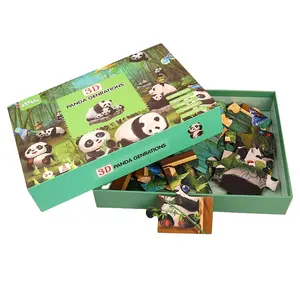 Puzzle panda, lame de scie à tête d'animaux, jouets éducatifs, deuxième génération, pour enfants