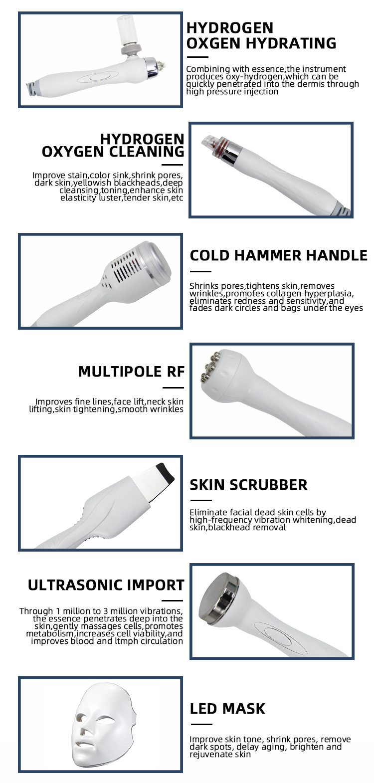 Top quality Low Price 6 in 1 Hydra Oxygen Jet Dermabrasion Hydro Aqua Peeling Beauty Face Equipment Salon Facial Machine