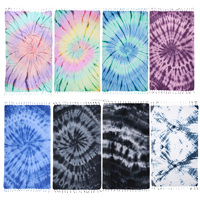 Serviette Peshtemal tissée Tie Dye, teinte à la main, résistante au sable, 100% coton turc, séchage rapide, écologique, antimicrobienne