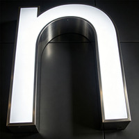 Letras Luminosas de Acero Inoxidable al por Mayor, Letras LED Personalizadas para Montaje en Pared, Letreros de Marca Profesionales