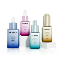 Luxe 30ml 50ml dégradé bleu presse Top Lotion huile emballage bouton poussoir carré presse pompe compte-gouttes flacon