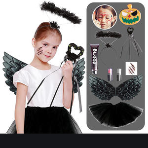 祭り衣装かわいいふり女の子ハウス衣装翼セットハロウィーン子供の天使と悪魔の衣装セット - Product Image 2