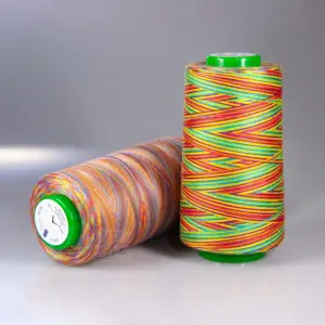 Multicolor Thread Cotton Multicolor Embroidery Thread Colorful Polyester Rainbow Multicolor Sewing Thread