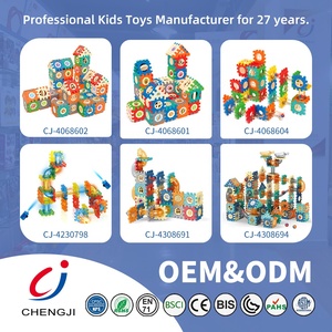 Juego de juguetes de construcción de bloques de mármol rodante Chengji, montaje educativo DIY, pistas de tubería de construcción para bolas de mármol - Product Image 5