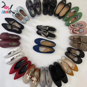 Women's Flat <b>Shoes</b> Bow PU Upper Rubber Outsole Pointed Toe <b>Soft</b> Sole Cheap Mix Design Wholesale SecondHand - Product Image 1