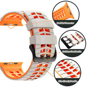 Bracelet en silicone respirant Sport Loop pour Apple Watch Ultra, bracelet pour iWatch 49 mm, 46 mm, 45 mm, 44 mm - Product Image 2