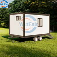 Maison mobile modulaire préfabriquée de luxe WinFair sur remorque, conteneur modulaire en kit pour bureau minier