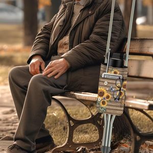 Muestra Gratuita, Bastón de Senderismo Plegable de Aleación de Aluminio Rojo Sólido de 4 Secciones Ajustable, con Punta de Goma Moderna para Exteriores, con Bolsa Portátil - Product Image 5