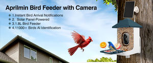 Интеллектуальная Автоматическая наружная кормушка для птиц с камерой на солнечных батареях и инновационными функциями распознавания - Product Image 6