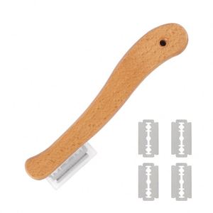Baking <b>Tools</b> Dough Scoring Knife with 5 Blades and PVC <b>BOX</b> <b>Wood</b> Handle Bread Lame - Product Image 6