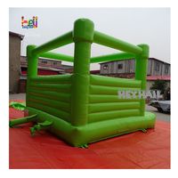 Château gonflable de qualité commerciale 13x13 pieds, couleur verte, en PVC, pour enfants, idéal pour la location de fêtes