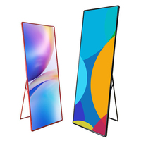 Poster berdiri dengan kontrol USB WIFI layar poster Led 1920X640mm portabel layar Poster led mall dalam ruangan p2.5 layar Poster Led