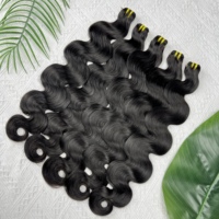 Prix de gros – Tissage de cheveux humains vietnamiens ondulés de grade 12A, 100 % naturels, noirs, avec cuticules alignées