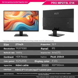 Moniteur <span class=keywords><strong>Msi</strong></span> Pro Mp273l E14 27 pouces 1k <span class=keywords><strong>144hz</strong></span>, panneau IPS à faible lumière bleue, adapté aux jeux, aux affaires et à l'utilisation au bureau - Product Image 3