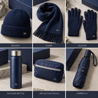 Kits Cadeaux Hiver Personnalisables avec Logo pour Trajets Quotidien : Bonnet, Écharpe, Gants Tactiles, Bouteille Isotherme, Pochette Réfléchissante, Parapluie – Fournisseur OEM ODM