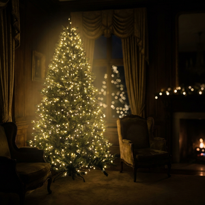 Arbre <span class=keywords><strong>de</strong></span> <span class=keywords><strong>Noël</strong></span> <span class=keywords><strong>artificiel</strong></span> <span class=keywords><strong>pré</strong></span>-éclairé <span class=keywords><strong>de</strong></span> 6 pieds/7 pieds/8 pieds, ignifuge, en PE, avec lumières LED, décorations <span class=keywords><strong>de</strong></span> <span class=keywords><strong>Noël</strong></span>, Arbol <span class=keywords><strong>De</strong></span> Navidad - Product Image 2