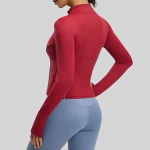 Juyitang Chaqueta reflectante para correr para mujer, abrigo de yoga a prueba de viento de manga larga, ropa deportiva para exteriores, color gris - Product Image 2