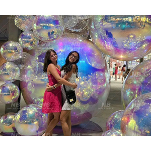 Double Layer PVC Waterproof Hanging <b>Mirror</b> Balloon Inflatable Gold <b>Ball</b> With Easy Setup for Outdoor Use Decoration Customized De - Product Image 1