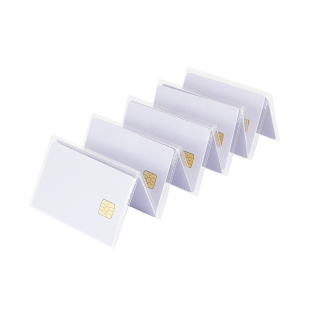 ISO7816-3 SiM Contact Cards White PVC Blank Smart Card SLE4442 RFID Contact IC Chip Card