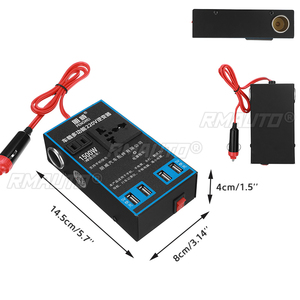 Convertisseur d'alimentation portable pour voiture 1500W DC 12V/24V vers AC 220V avec 4 ports USB, chargeur rapide, prise universelle pour voiture - Product Image 3